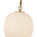 Cherise One Light Pendant Brushed Gold/Glossy Ribbed Opal Glass-Pendants-Alora-Lighting Design Store
