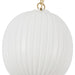 Cherise One Light Pendant Brushed Gold/Glossy Ribbed Opal Glass-Pendants-Alora-Lighting Design Store