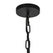 Cherise One Light Pendant Matte Black/Glossy Ribbed Opal Glass-Pendants-Alora-Lighting Design Store