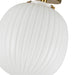 Cherise One Light Semi-Flush Mount Brushed Gold/Glossy Ribbed Opal Glass-Flush Mounts-Alora-Lighting Design Store