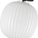 Cherise One Light Semi-Flush Mount Matte Black/Glossy Ribbed Opal Glass-Flush Mounts-Alora-Lighting Design Store