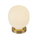 Cherise One Light Table Lamp Brushed Gold/Glossy Ribbed Opal Glass-Lamps-Alora-Lighting Design Store