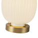 Cherise One Light Table Lamp Brushed Gold/Glossy Ribbed Opal Glass-Lamps-Alora-Lighting Design Store