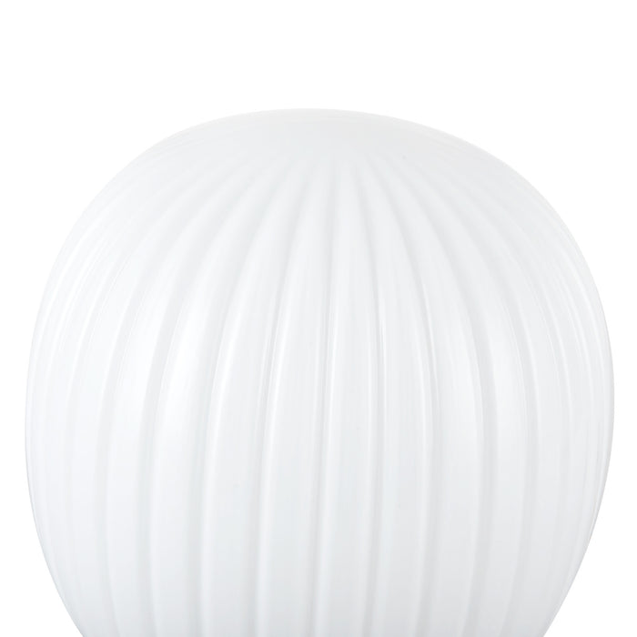 Cherise One Light Table Lamp Brushed Gold/Glossy Ribbed Opal Glass-Lamps-Alora-Lighting Design Store