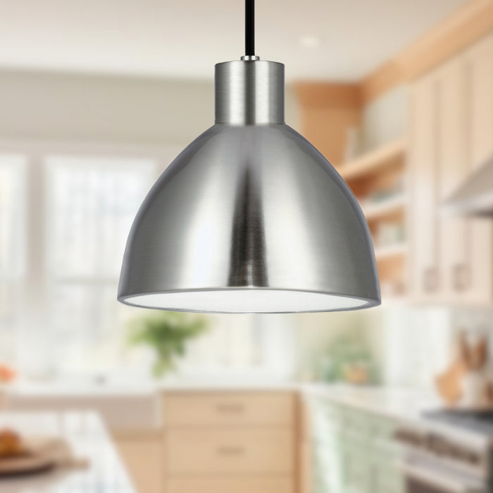 Chroma LED Pendant Brushed Nickel-Mini Pendants-Kuzco Lighting-Lighting Design Store