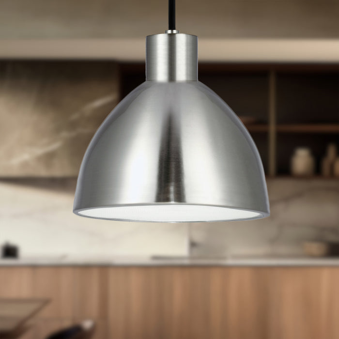 Chroma LED Pendant Brushed Nickel-Mini Pendants-Kuzco Lighting-Lighting Design Store