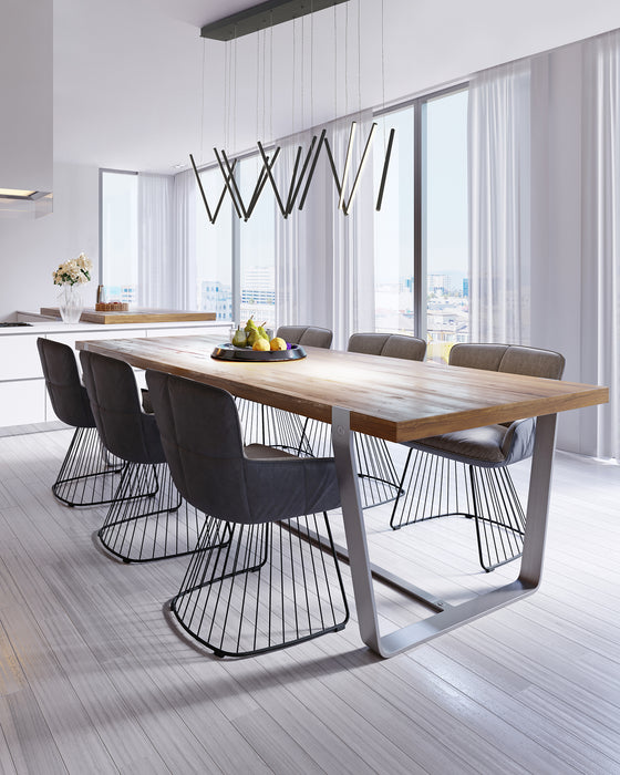 Chute LED Linear Pendant Black-Linear/Island-Kuzco Lighting-Lighting Design Store