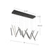 Chute LED Linear Pendant Black-Linear/Island-Kuzco Lighting-Lighting Design Store