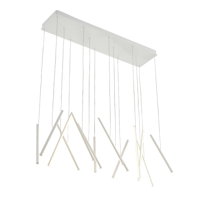 Chute LED Linear Pendant White-Linear/Island-Kuzco Lighting-Lighting Design Store
