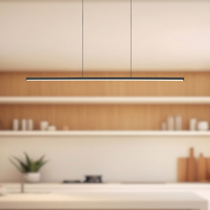 Chute LED Linear Pendant Black-Linear/Island-Kuzco Lighting-Lighting Design Store