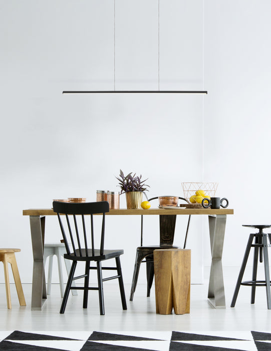 Chute LED Linear Pendant Black-Linear/Island-Kuzco Lighting-Lighting Design Store