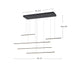 Chute Motion LED Pendant Black-Linear/Island-Kuzco Lighting-Lighting Design Store