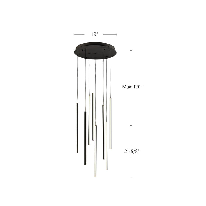 Chute LED Pendant Black-Mini Chandeliers-Kuzco Lighting-Lighting Design Store