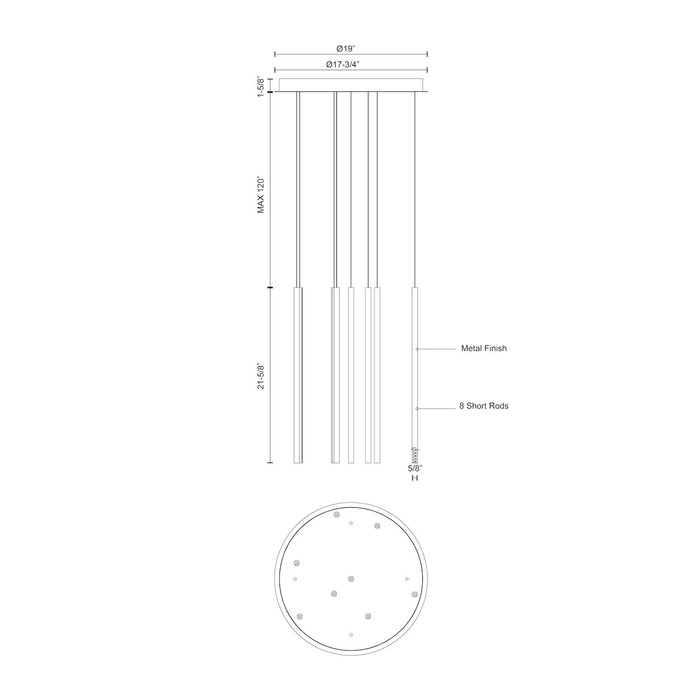 Chute LED Pendant Black-Mini Chandeliers-Kuzco Lighting-Lighting Design Store