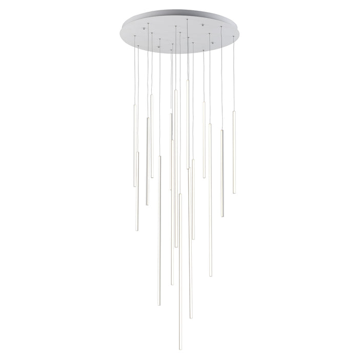 Chute LED Pendant White-Mid. Chandeliers-Kuzco Lighting-Lighting Design Store
