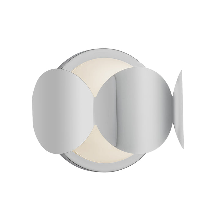 Ciel One Light Wall Sconce Chrome/Opal Glass-Sconces-Kuzco Lighting-Lighting Design Store