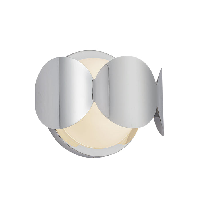 Ciel One Light Wall Sconce Chrome/Opal Glass-Sconces-Kuzco Lighting-Lighting Design Store