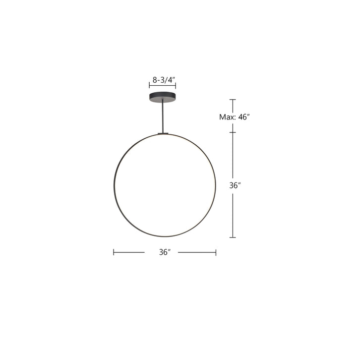 Cirque LED Pendant Black-Pendants-Kuzco Lighting-Lighting Design Store