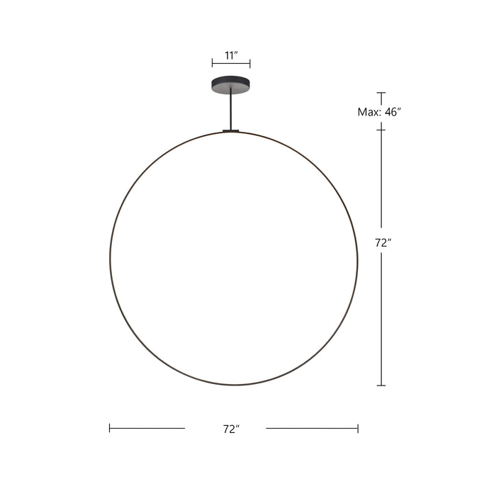 Cirque LED Pendant Black-Pendants-Kuzco Lighting-Lighting Design Store