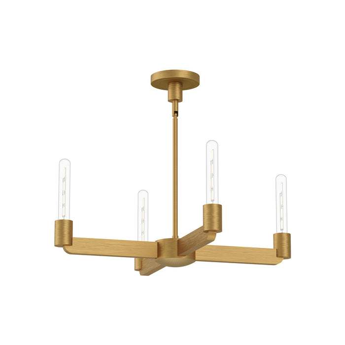 Claire Four Light Chandelier Aged Gold-Semi-Flush Mts.-Alora-Lighting Design Store