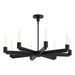 Claire Eight Light Chandelier Matte Black-Semi-Flush Mts.-Alora-Lighting Design Store