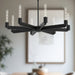 Claire Eight Light Chandelier Matte Black-Semi-Flush Mts.-Alora-Lighting Design Store