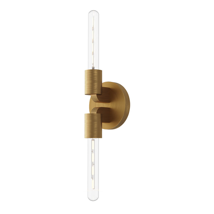 Claire Two Light Wall Sconce Aged Gold-Sconces-Alora-Lighting Design Store