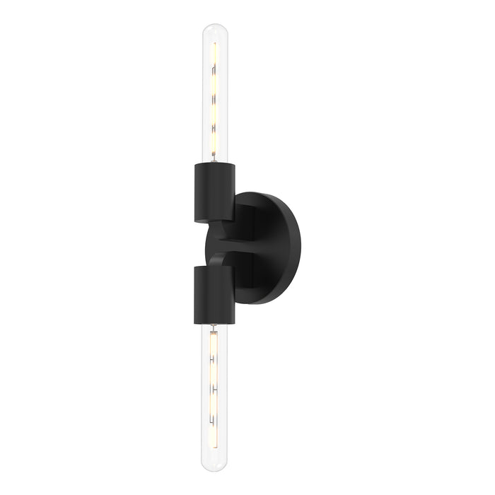 Claire Two Light Wall Sconce Matte Black-Sconces-Alora-Lighting Design Store
