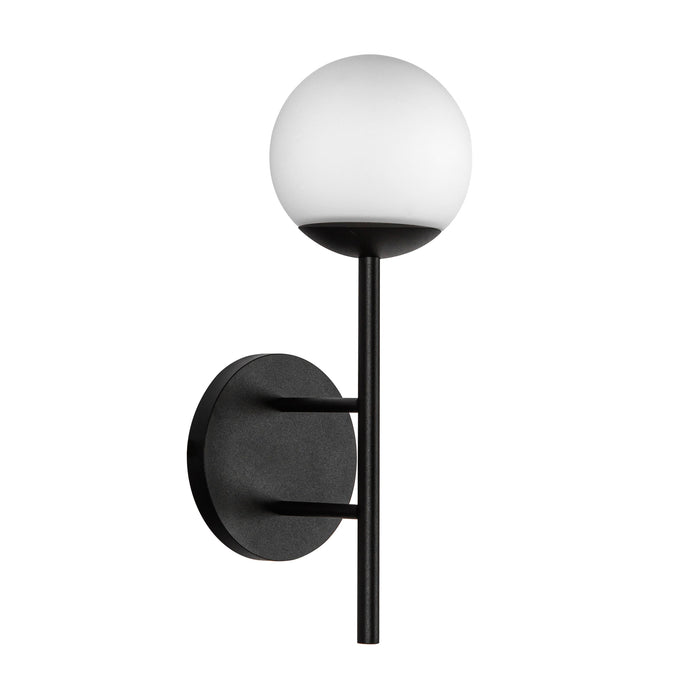 Claremont LED Exterior Wall Mount Black/Opal Glass-Exterior-Kuzco Lighting-Lighting Design Store