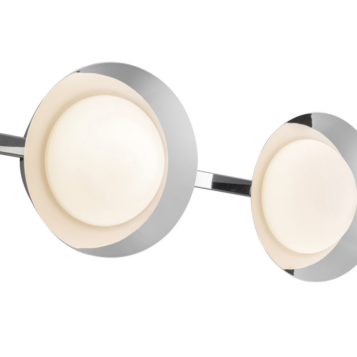 Cleo LED Vanity Chrome/Opal Glass-Bathroom Fixtures-Kuzco Lighting-Lighting Design Store