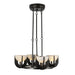 Colette LED Chandelier Urban Bronze/Alabaster-Mid. Chandeliers-Alora-Lighting Design Store