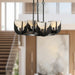 Colette LED Chandelier Urban Bronze/Alabaster-Mid. Chandeliers-Alora-Lighting Design Store
