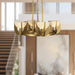 Colette LED Chandelier Vintage Brass/Alabaster-Mid. Chandeliers-Alora-Lighting Design Store