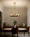 Colette LED Chandelier Vintage Brass/Alabaster-Mid. Chandeliers-Alora-Lighting Design Store