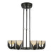 Colette LED Chandelier Urban Bronze/Alabaster-Mid. Chandeliers-Alora-Lighting Design Store