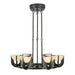 Colette LED Chandelier Urban Bronze/Alabaster-Mid. Chandeliers-Alora-Lighting Design Store
