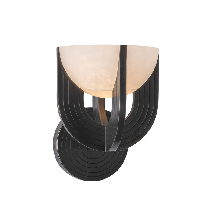 Colette LED Wall Vanity Urban Bronze/Alabaster-Sconces-Alora-Lighting Design Store