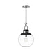 Copperfield One Light Pendant Chrome/Clear Glass-Pendants-Alora-Lighting Design Store