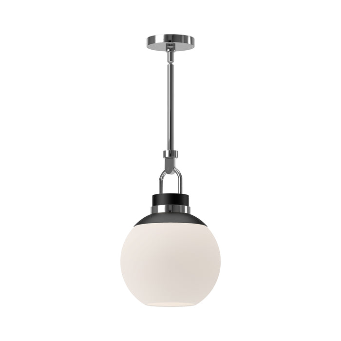 Copperfield One Light Pendant Chrome/Opal Matte Glass-Pendants-Alora-Lighting Design Store