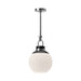 Copperfield One Light Pendant Chrome/Opal Matte Glass-Pendants-Alora-Lighting Design Store