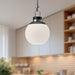 Copperfield One Light Pendant Chrome/Opal Matte Glass-Pendants-Alora-Lighting Design Store