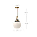 Copperfield One Light Pendant Aged Gold/Opal Matte Glass-Pendants-Alora-Lighting Design Store