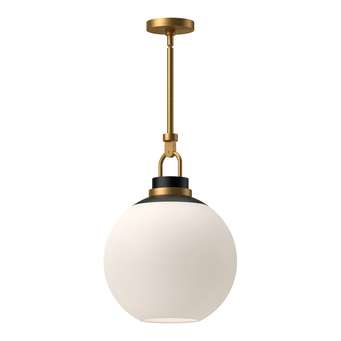 Copperfield One Light Pendant Aged Gold/Opal Matte Glass-Pendants-Alora-Lighting Design Store