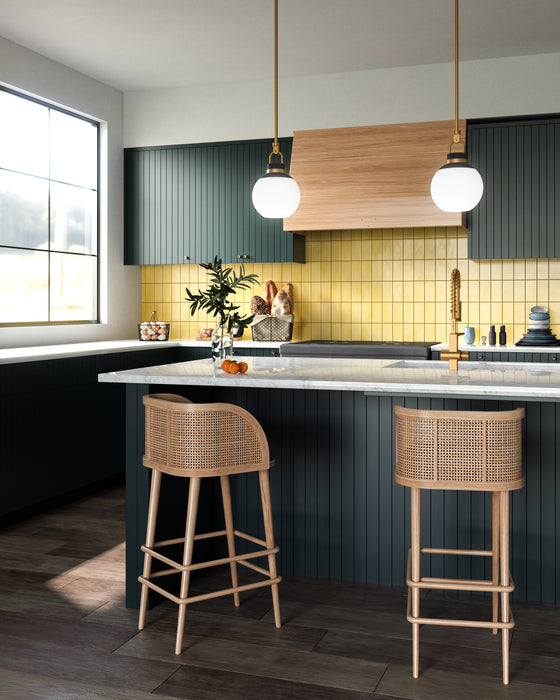 Copperfield One Light Pendant Aged Gold/Opal Matte Glass-Pendants-Alora-Lighting Design Store