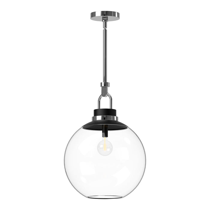 Copperfield One Light Pendant Chrome/Clear Glass-Pendants-Alora-Lighting Design Store