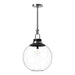 Copperfield One Light Pendant Chrome/Clear Glass-Pendants-Alora-Lighting Design Store