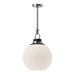 Copperfield One Light Pendant Chrome/Opal Matte Glass-Pendants-Alora-Lighting Design Store