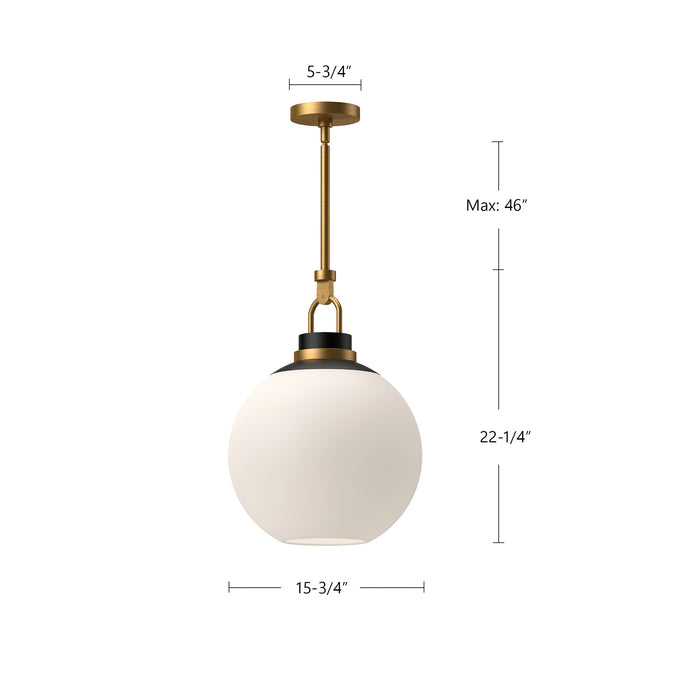 Copperfield One Light Pendant Chrome/Clear Glass-Pendants-Alora-Lighting Design Store
