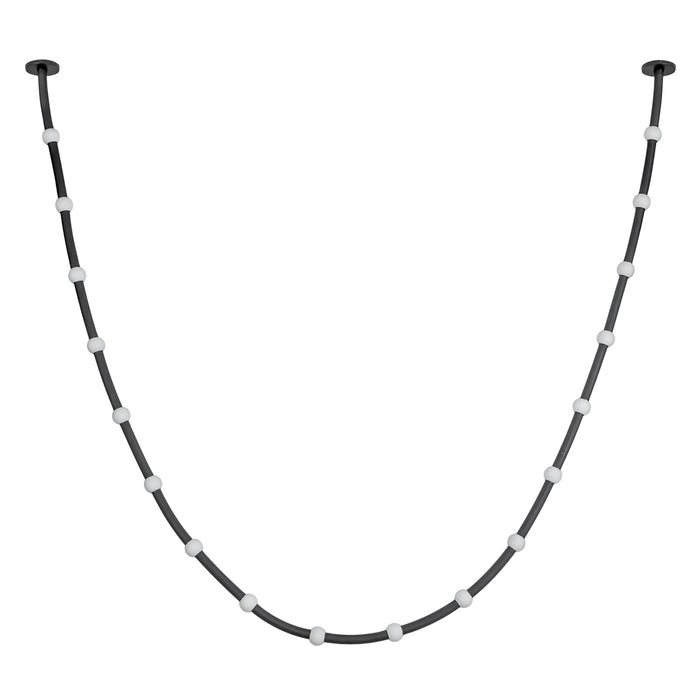 Corda LED Pendant Black/Opal Glass-Linear/Island-Kuzco Lighting-Lighting Design Store