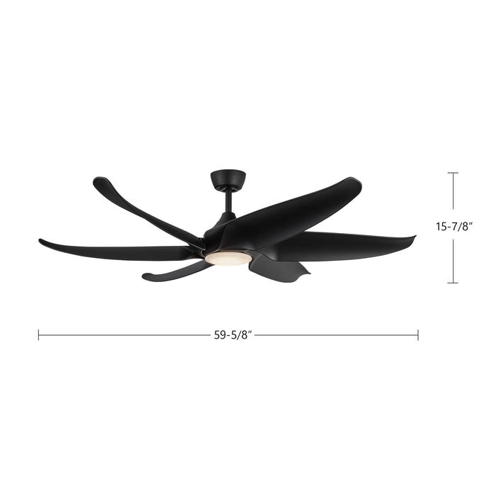 Coronado 60"Ceiling Fan Matte Black-Fans-Kuzco Lighting-Lighting Design Store